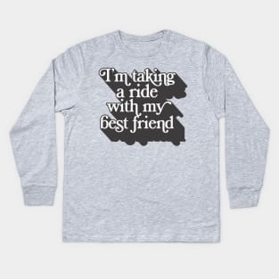 I'm taking a ride with my best friend /// Depeche Mode Fanart Kids Long Sleeve T-Shirt